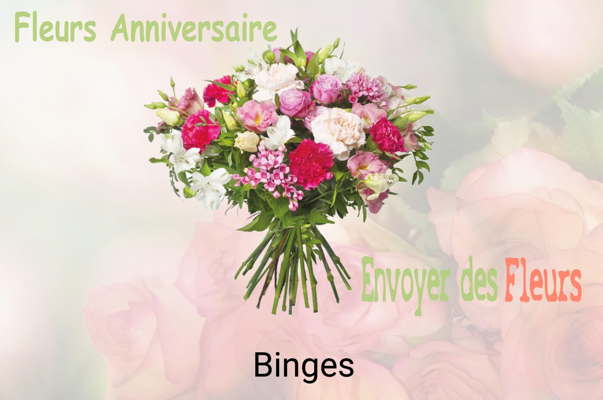 Bouquet de fleurs d’anniversaire livré à Binges