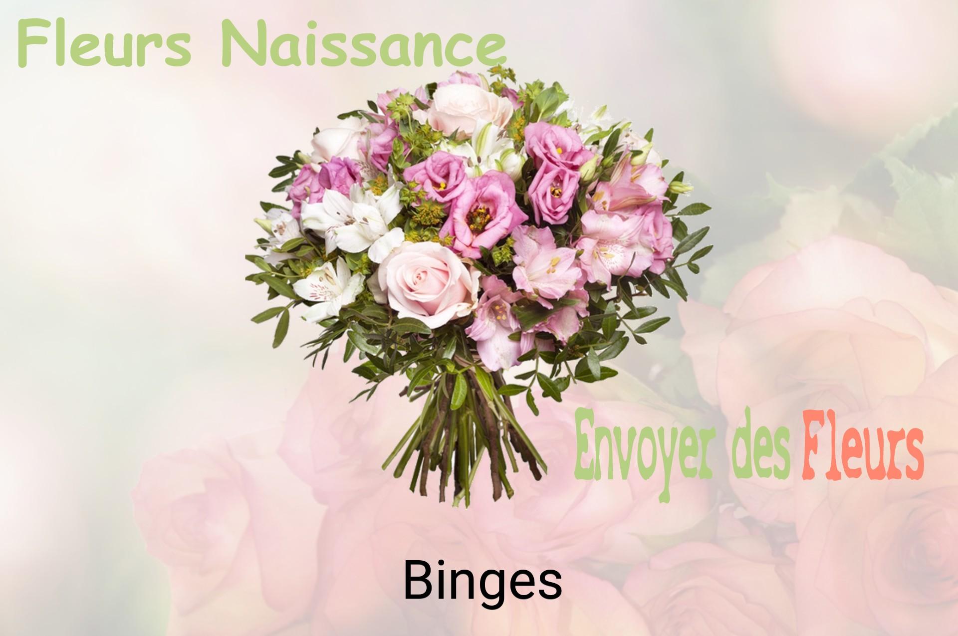 Bouquet de fleurs de naissance livré à Binges